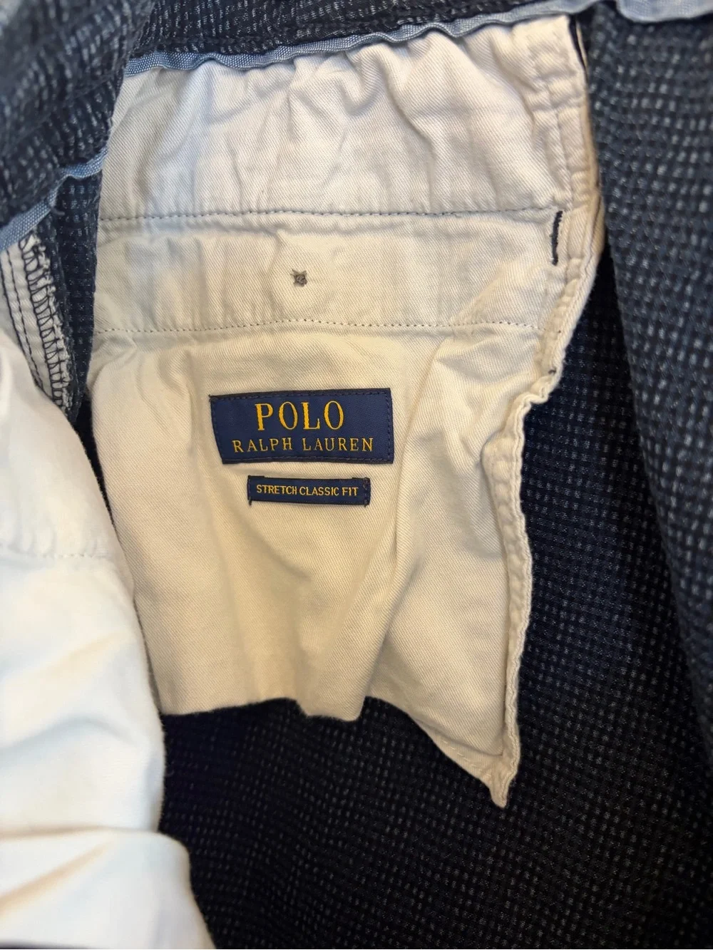Polo by Ralph Lauren XL Navy Textured Men’s Elastic Drawstring Shorts